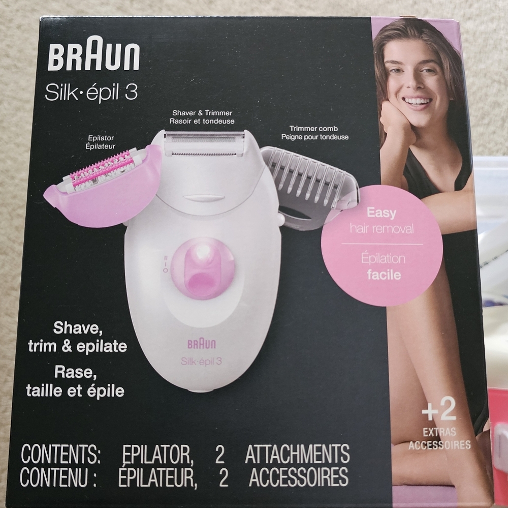 BNIB Braun Silk-Epil 3 Epilator Shaver Trimmer.